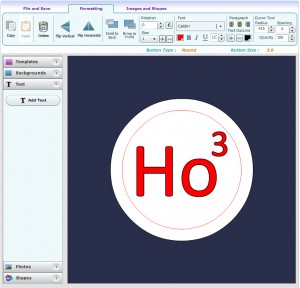 Ho Ho Ho Christmas Button
